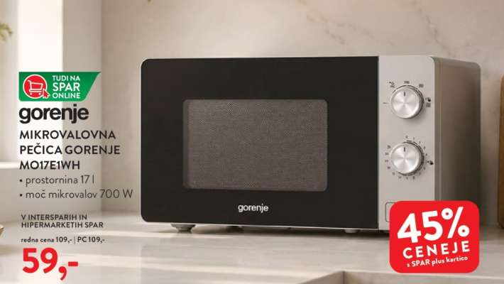 Mikrovalovna pečica Gorenje MO17E1WH