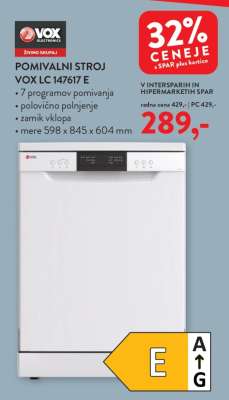 Pomivalni stroj VOX LC 147617 E