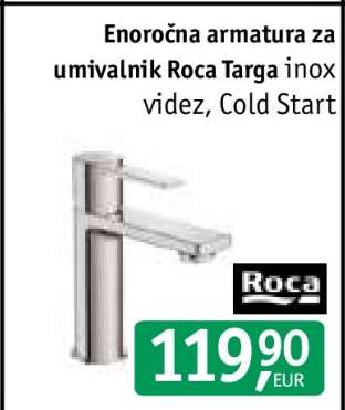 Enoročna armatura za umivalnik Roca Targa