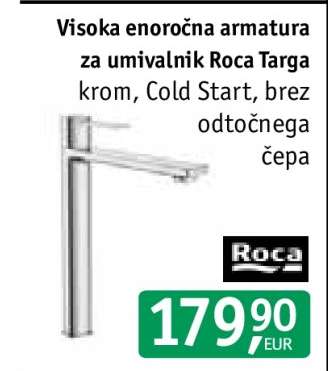 Visoka enoročna armatura za umivalnik Roca Targa