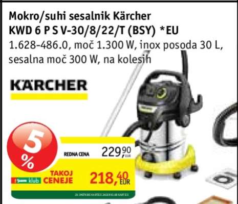 Mokro/suhi sesalnik Kärcher KWD 6 P S V-30/8/22/T (BSY) *EU