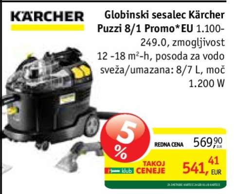 Globinski sesalec Kärcher Puzzi 8/1 Promo*EU