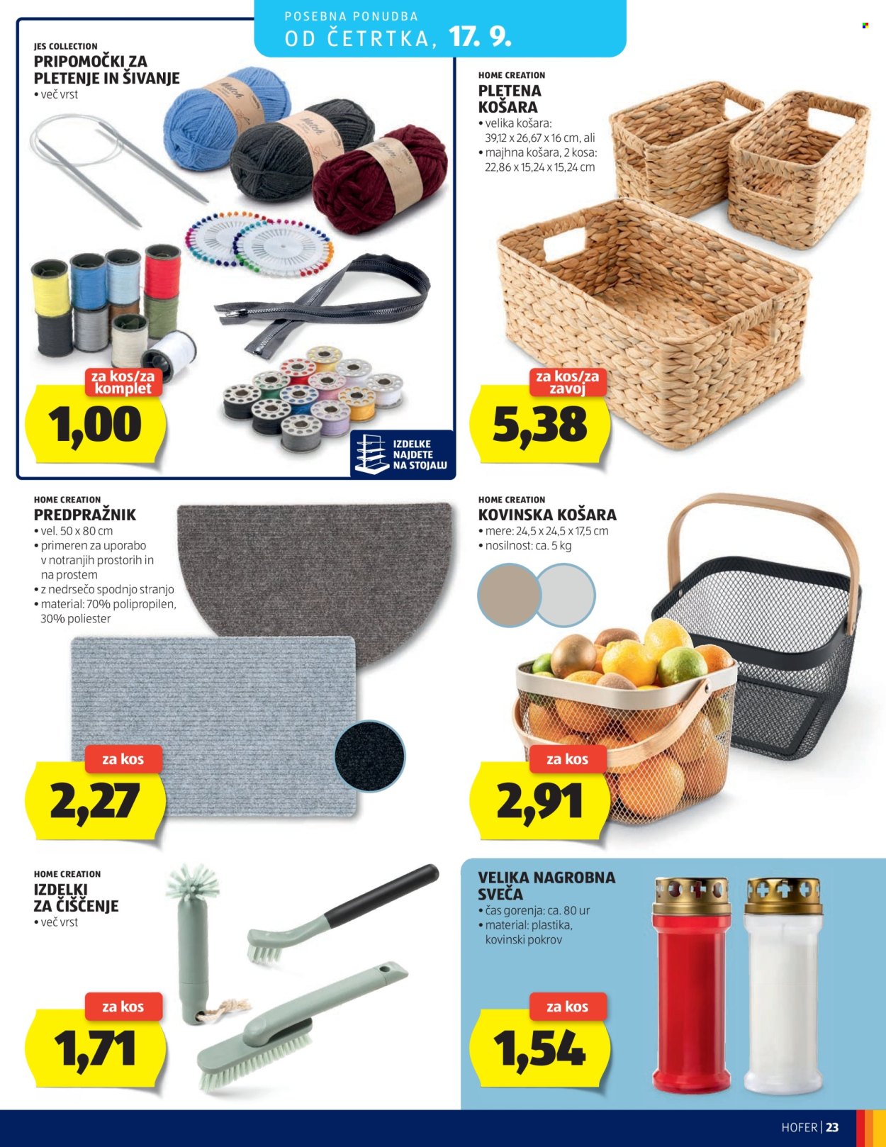 Hofer katalog - 09.09.2026 - 17.09.2026. Stran 23