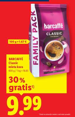 BARCAFFE Classic mleta kava