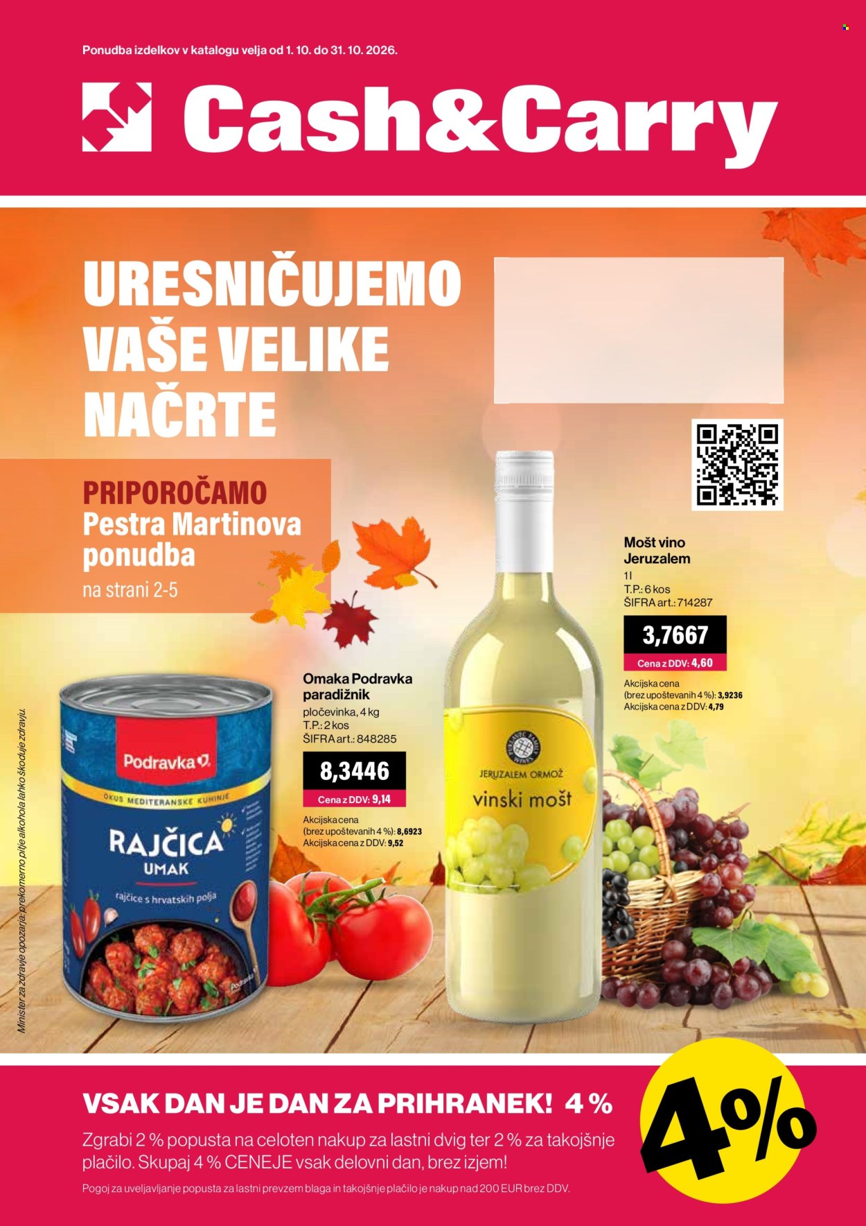 Mercator Cash & Carry katalog - 01.10.2026 - 31.10.2026. Stran 1