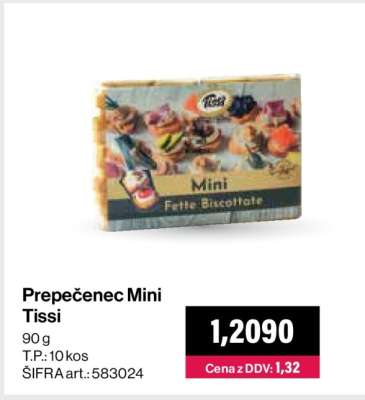Prepečenec Mini Tissi