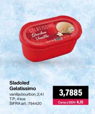 Sladoled Gelatissimo