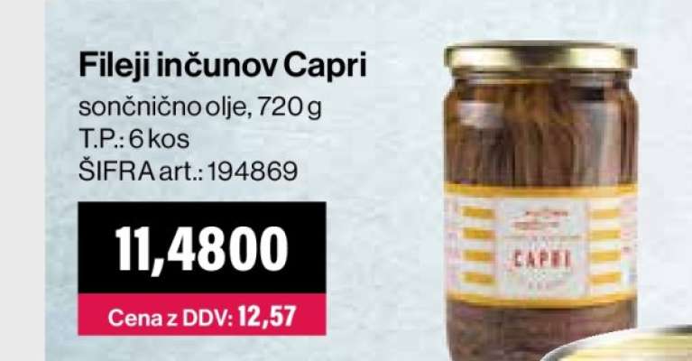 Fileji inčunov Capri