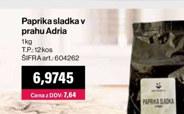 Paprika sladka v prahu Adria