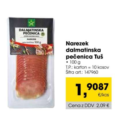 Narezek Dalmatinska pečenica Tuš