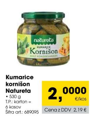 KUMARICE KORNIŠON NATURETA
