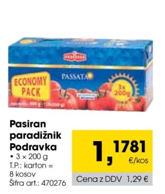 Pasiran paradižnik Podravka