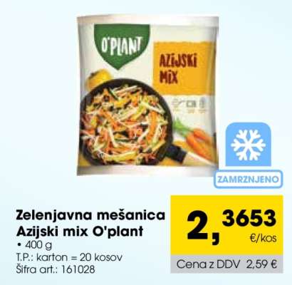 Zelenjavna mešanica Azijski mix O'plant