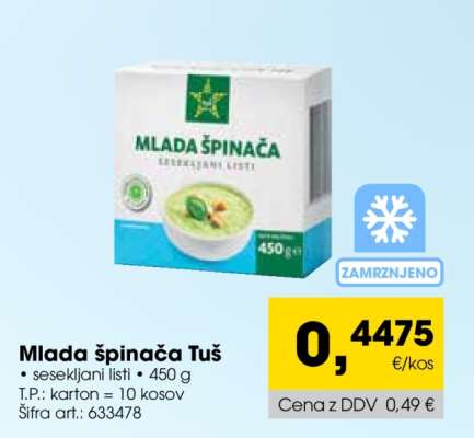 Mlada špinača Tuš