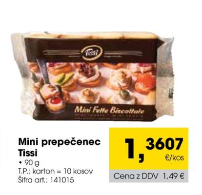 Mini prepečenec Tissi