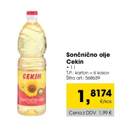 SONČNIČNO OLJE CEKIN