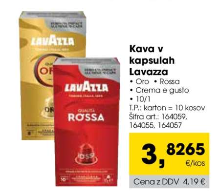 Kava v kapsulah Lavazza
