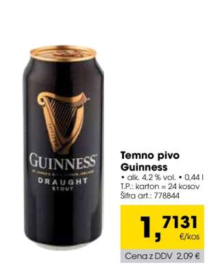 TEMNO PIVO GUINNESS