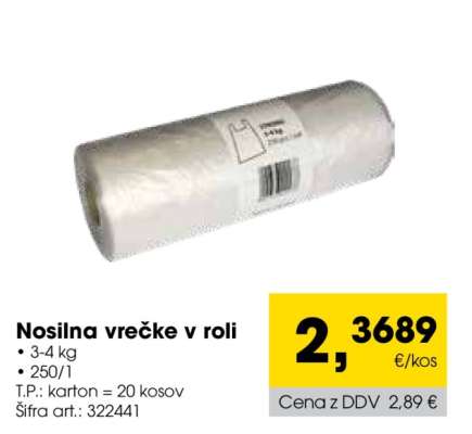 Nosilna vrečke v roli