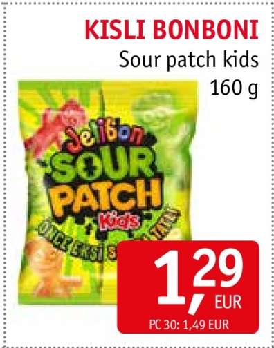 Kisli Bonboni Sour Patch Kids