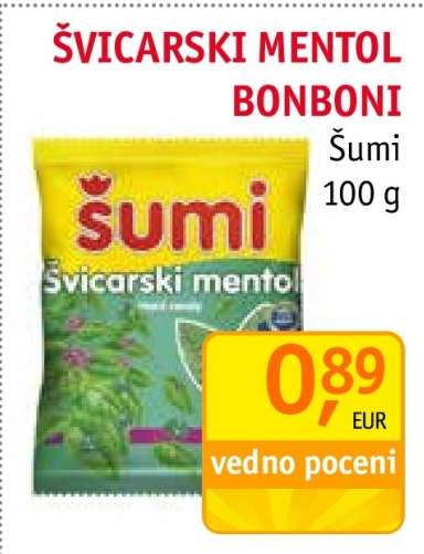 Švicarski mentol bonboni