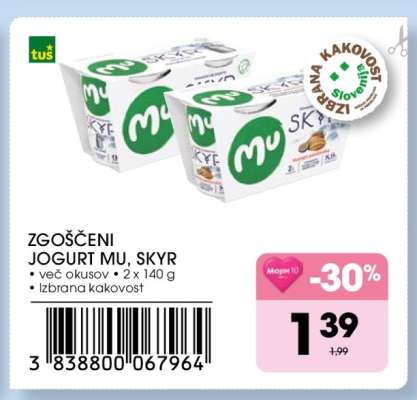 Zgoščeni Jogurt MU, Skyr