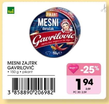 MESNI ZAJTRK GAVRILOVIĆ