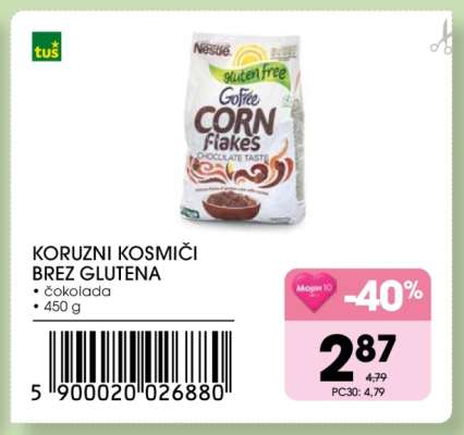 Koruzi Kosmiči Brez Glutena