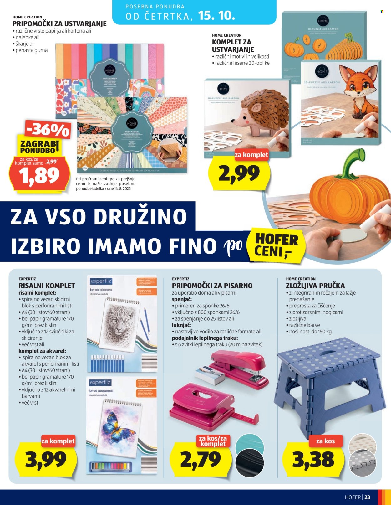 Hofer katalog - 07.10.2026 - 15.10.2026. Stran 23