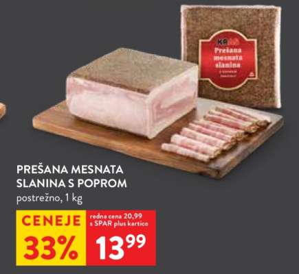 PREŠANA MESNATA SLANINA S POPROM