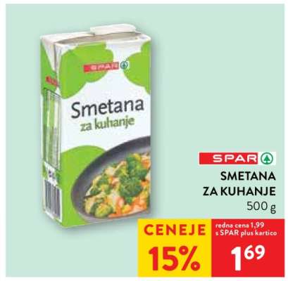 SPAR Smetana za kuhanje 500 g