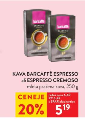 KAVA BARCAFFÉ ESPRESSO ALI ESPRESSO CREMOSO