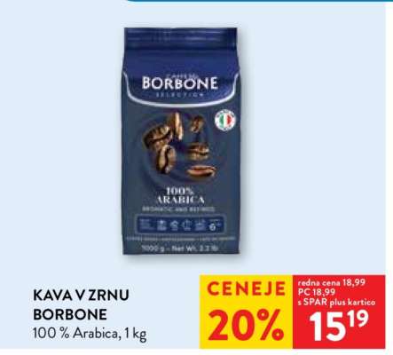 KAVA V ZRNU BORBONE