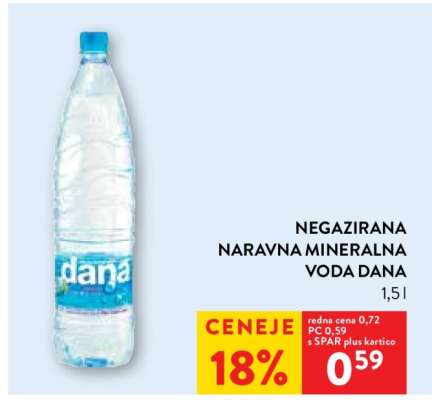 Negazirana naravna mineralna voda Dana