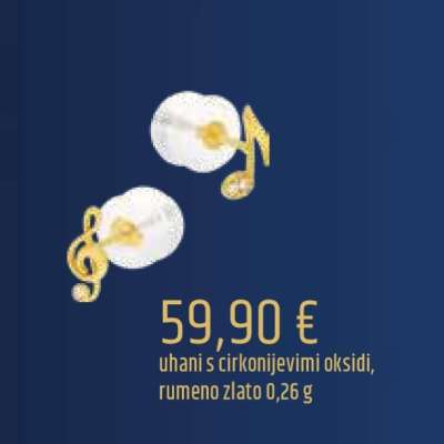 Uhani s cirkonijevimi oksidi