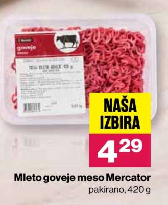 Mleto goveje meso Mercator