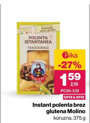 Instant polenta brez glutena Molino
