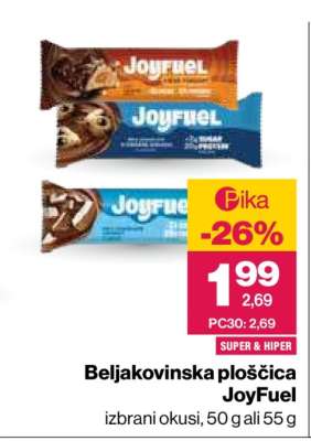 Beljakovinska ploščica Joyfuel