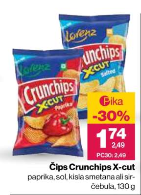 ČIPS CRUNCHIPS X-CUT