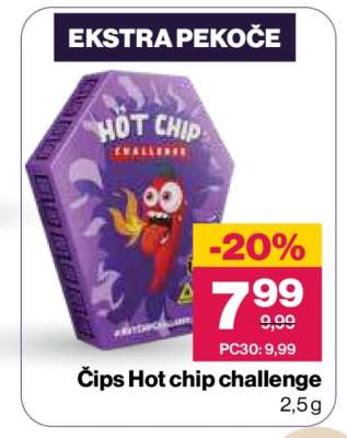 Čips Hot chip challenge