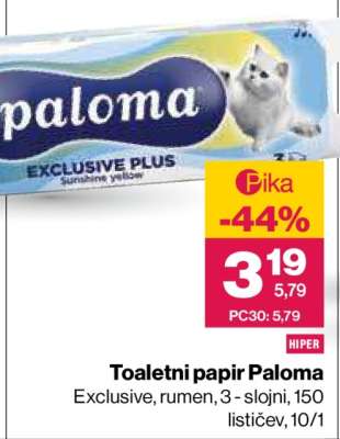 Toaletni papir Paloma