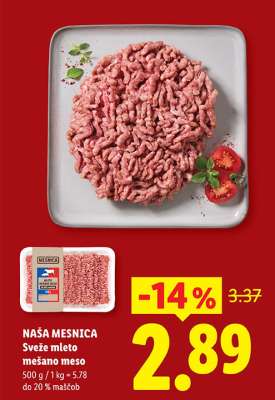 NAŠA MESNICA Sveže mleto mešano meso