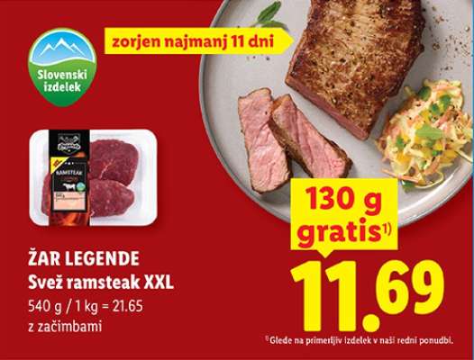 Žar legende Svež ramsteak XXL