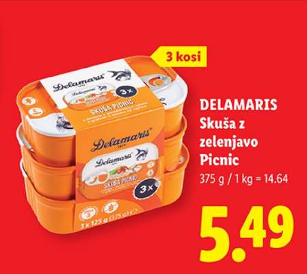 DELAMARIS Skuša z zelenjavo Picnic