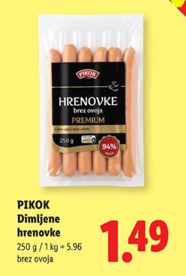 PIKOK Dimljene hrenovke