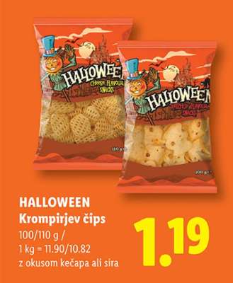 Halloween Krompirjev čips