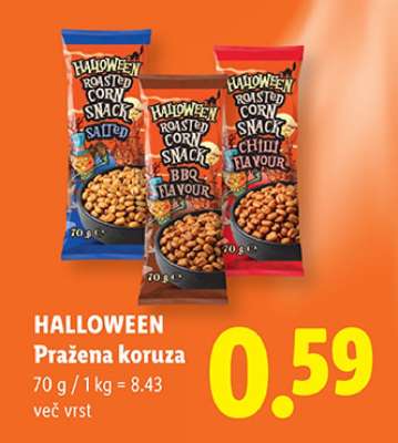 HALLOWEEN Pražena koruza