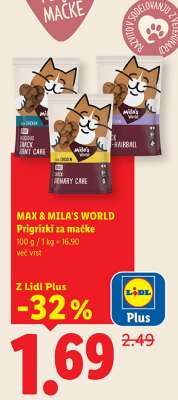 MAX & MILA'S WORLD Prigrizki za mačke