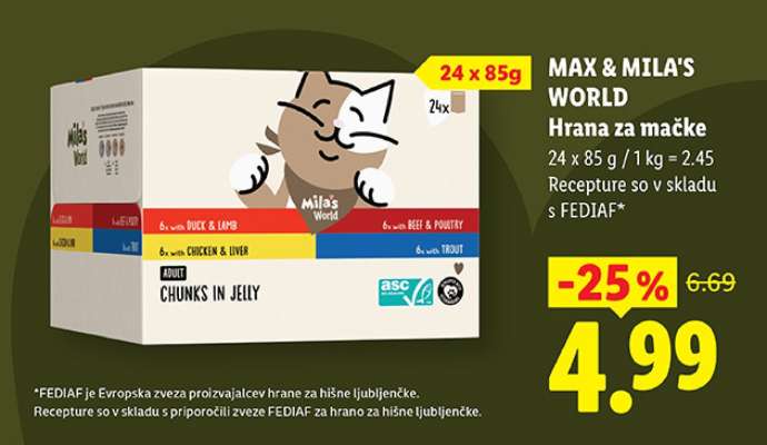 MAX & MILA'S WORLD Hrana za mačke