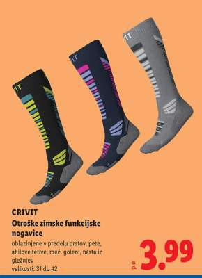 CRIVIT Otroške zimske funkcijske nogavice